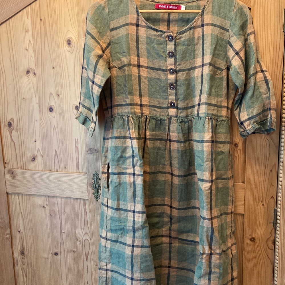 Pyne & Smith Linen Dress in George Plaid